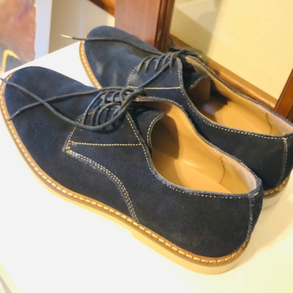 Men Blue Suede Banana Republic Shoes